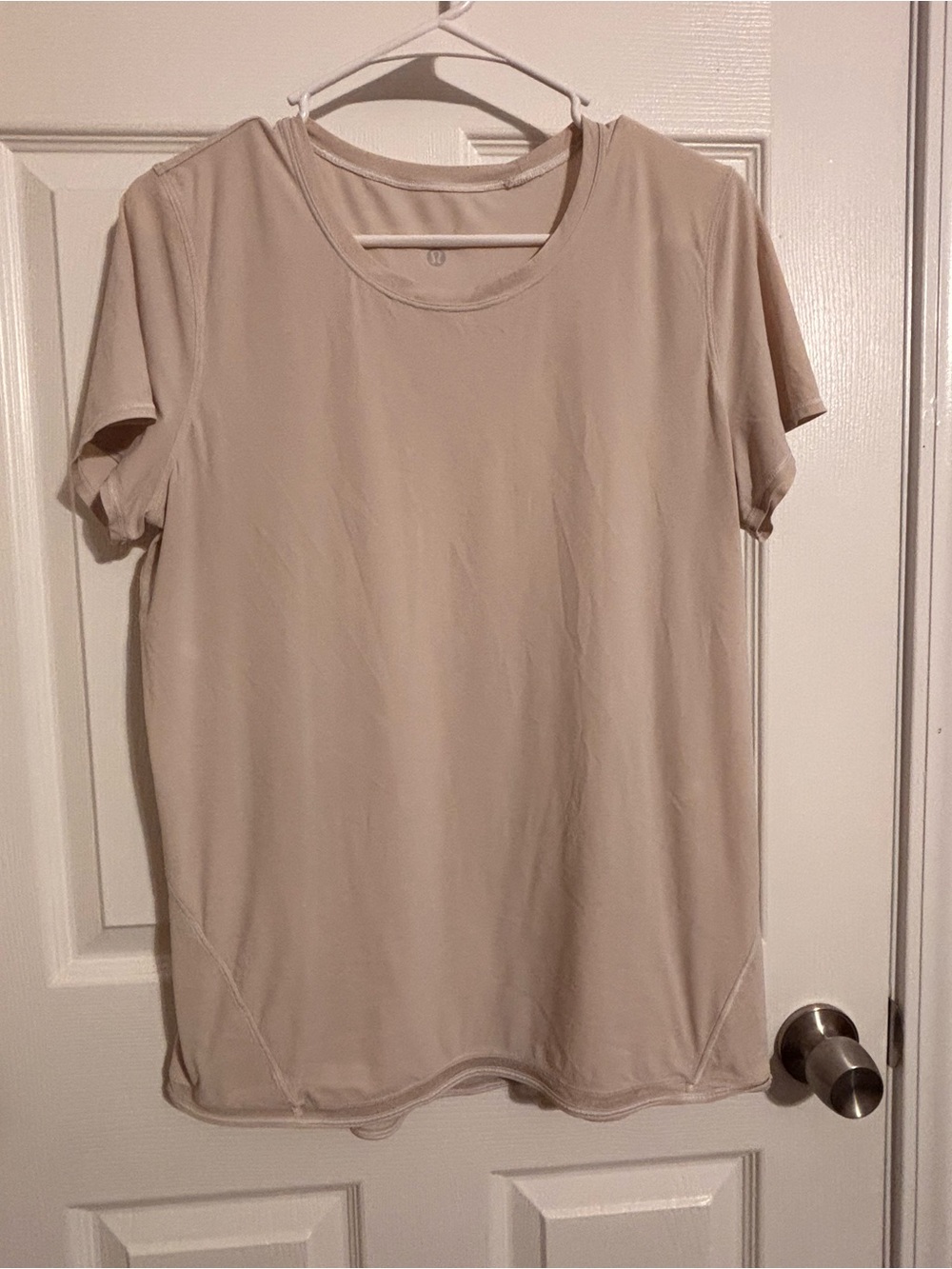 lululemon athletica Short Sleeve Crew Tee in Light Beige size 10